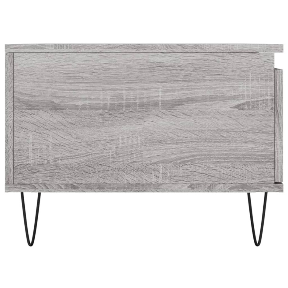 Mesa de centro madera contrachapada gris Sonoma 90x50x36,5