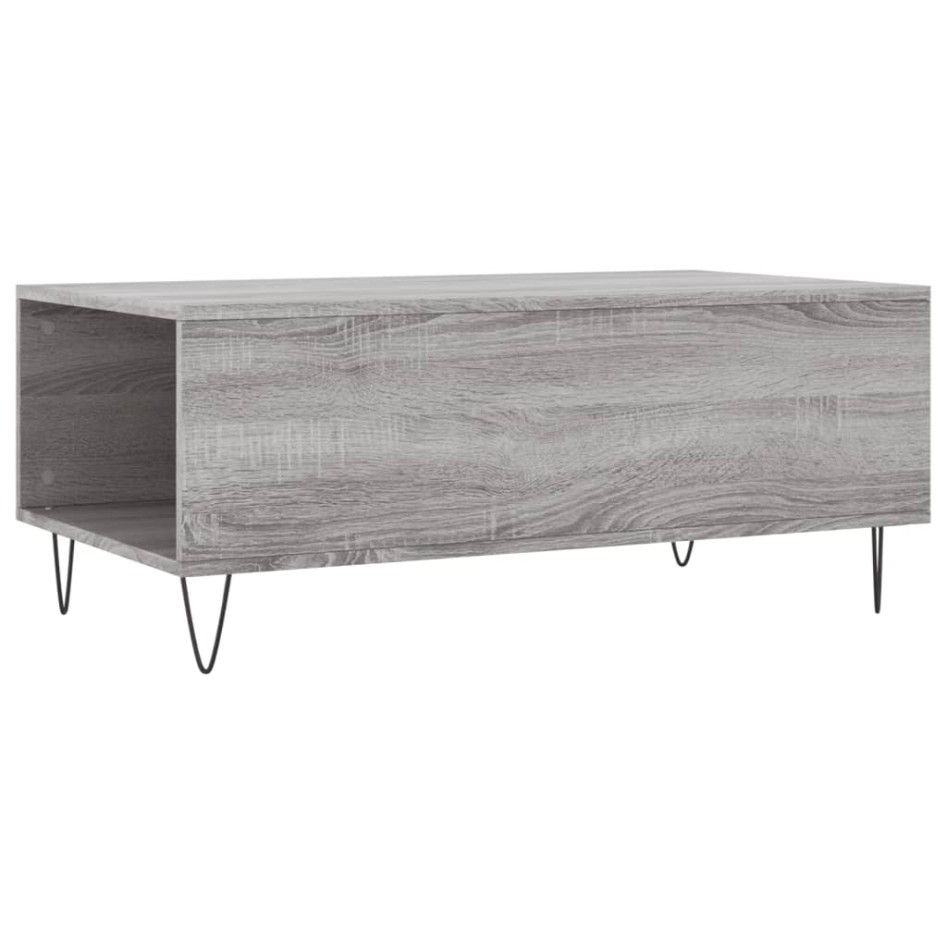 Mesa de centro madera contrachapada gris Sonoma 90x50x36,5