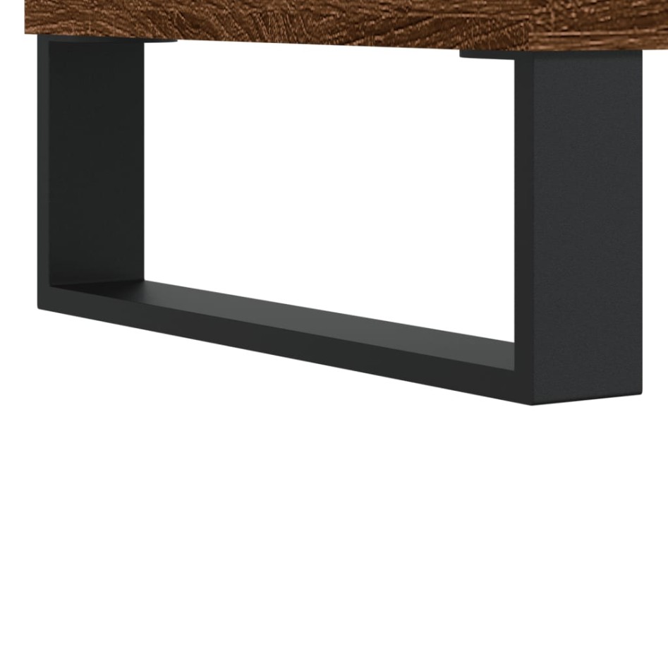 Mesa de centro madera contrachapada marrón roble 90x50x36,5
