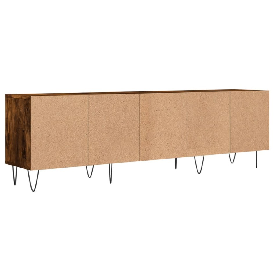 Mueble de TV madera contrachapada roble ahumado 150x30x44,5