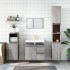 Armario de baño madera contrachapada gris Sonoma 30x30x190