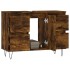 Mueble de baño madera de ingeniería roble ahumado 80x33x60