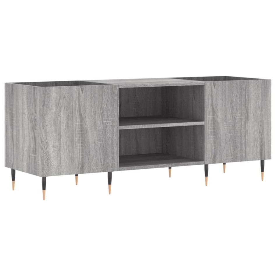 Mueble para discos madera contrachapada gris sonoma