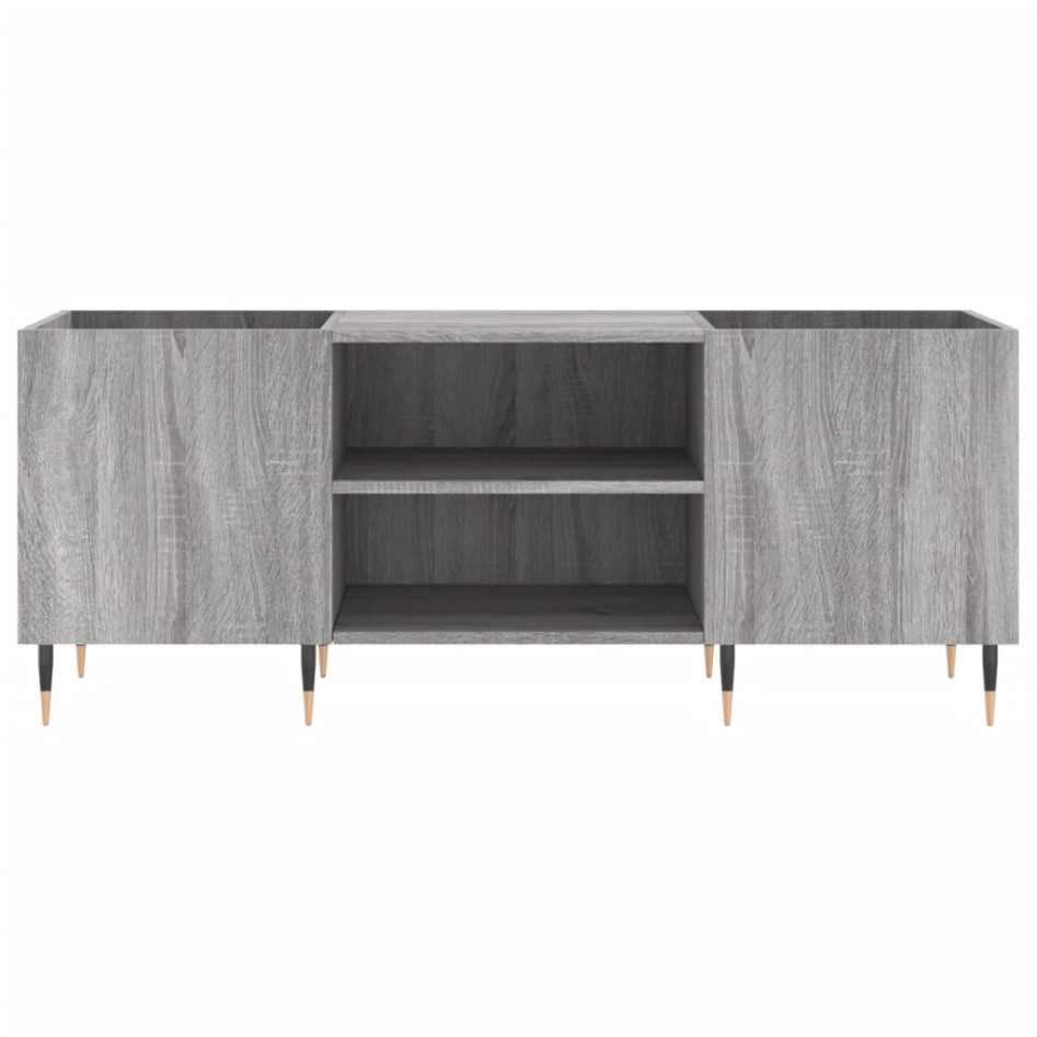 Mueble para discos madera contrachapada gris sonoma