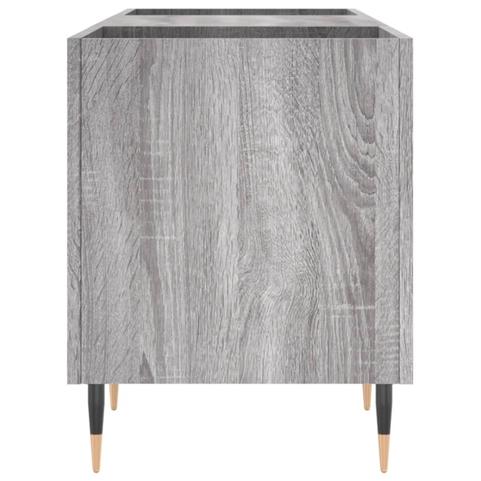 Mueble para discos madera contrachapada gris sonoma