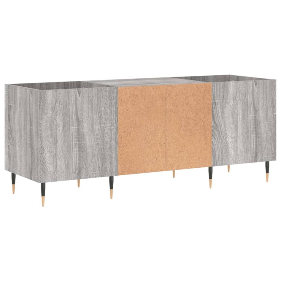 Mueble para discos madera contrachapada gris sonoma
