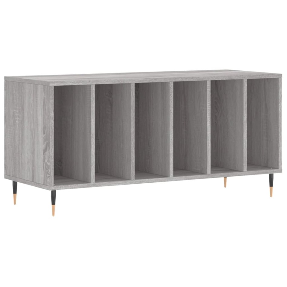 Mueble para discos madera contrachapada gris Sonoma