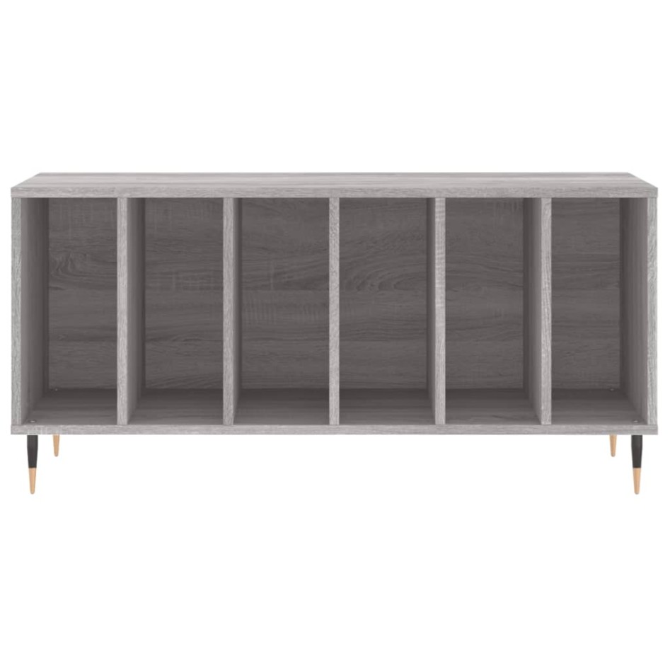 Mueble para discos madera contrachapada gris Sonoma