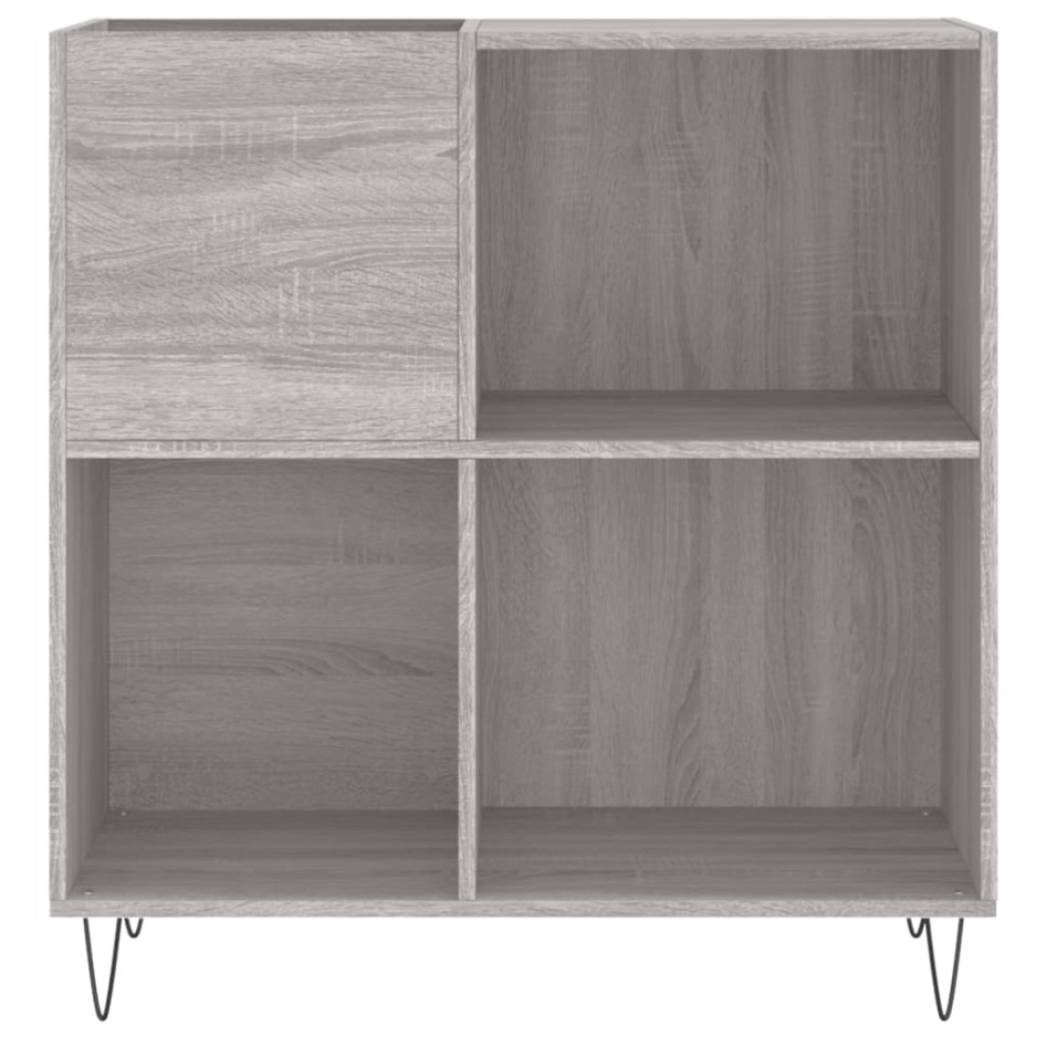Mueble discos madera contrachapada gris Sonoma 84,5x38x89