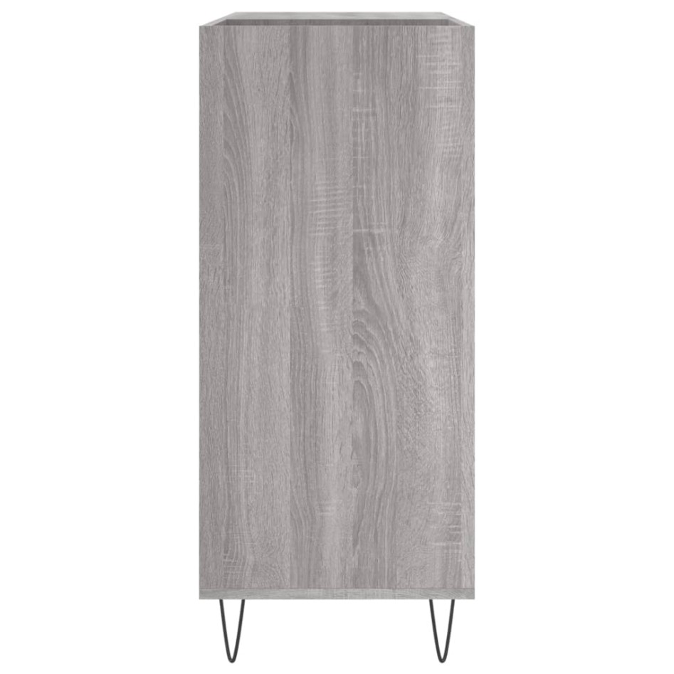Mueble discos madera contrachapada gris Sonoma 84,5x38x89