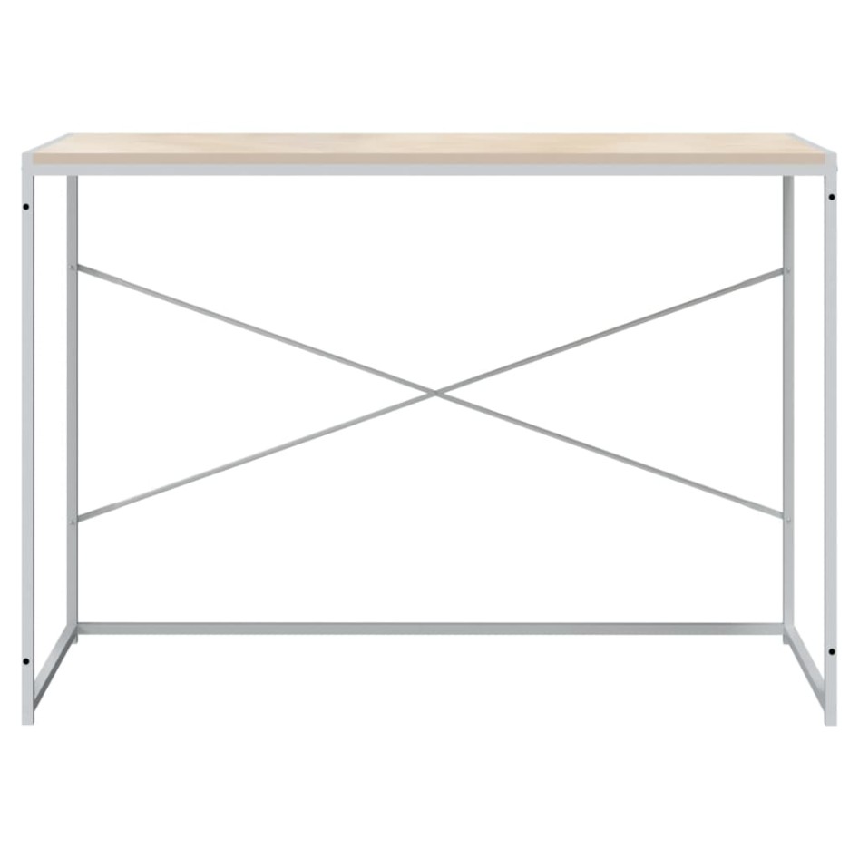 Escritorio de ordenador madera de ingeniería blanco y