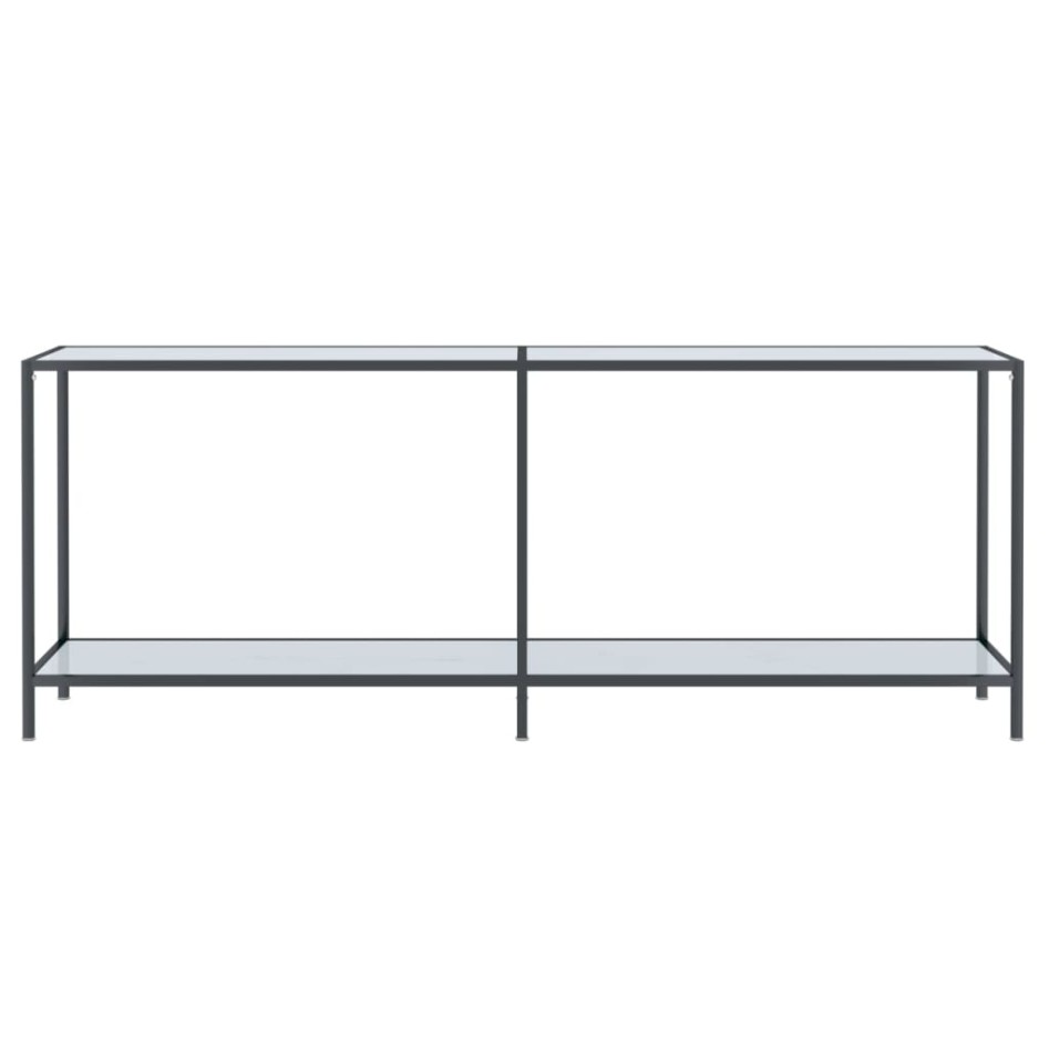 Mesa consola vidrio templado blanco 200x35x75,5