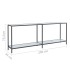 Mesa consola vidrio templado blanco 200x35x75,5