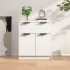 Aparador de madera contrachapada blanco brillante 60x30x70