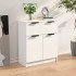 Aparador de madera contrachapada blanco brillante 60x30x70