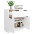 Aparador de madera contrachapada blanco brillante 60x30x70