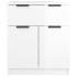 Aparador de madera contrachapada blanco brillante 60x30x70