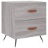 Mesitas noche 2 uds madera ingeniería gris Sonoma 40x35x47,5