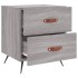 Mesitas noche 2 uds madera ingeniería gris Sonoma 40x35x47,5