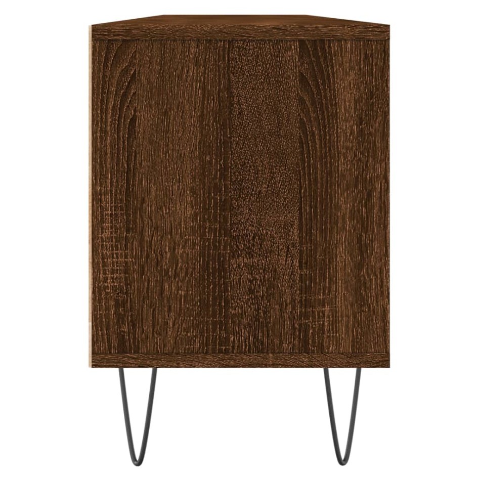 Mueble de TV madera contrachapada roble marrón 150x30x44,5