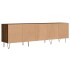 Mueble de TV madera contrachapada roble marrón 150x30x44,5