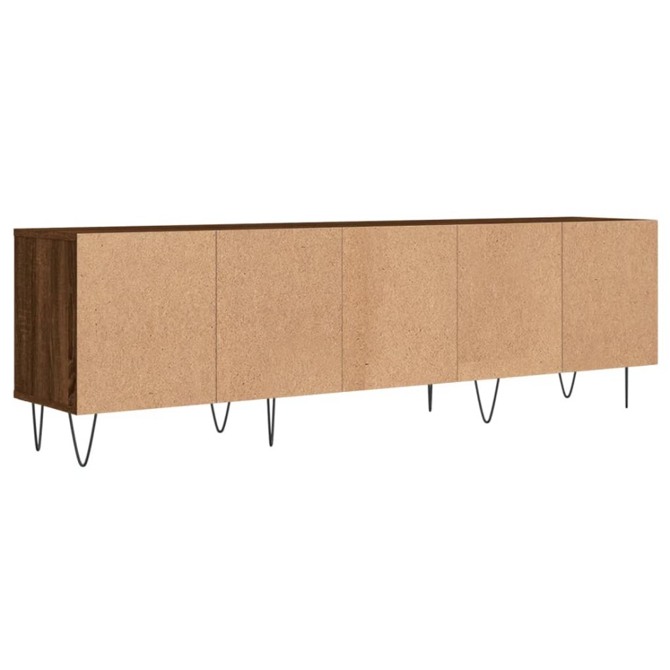 Mueble de TV madera contrachapada roble marrón 150x30x44,5