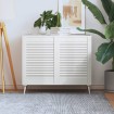 Puerta de armario lamas 2 uds madera pino blanco 69x49,4 cm