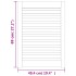 Puerta de armario lamas 2 uds madera pino blanco 69x49,4