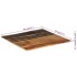 Tablero mesa cuadrada madera reciclada maciza 70x70 cm 15-16