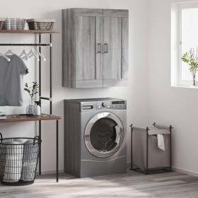 Armario de pared madera ingeniería gris Sonoma 69,5x34x90