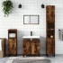 Armario de baño madera contrachapada roble ahumado 30x30x190