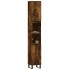 Armario de baño madera contrachapada roble ahumado 30x30x190
