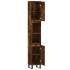 Armario de baño madera contrachapada roble ahumado 30x30x190