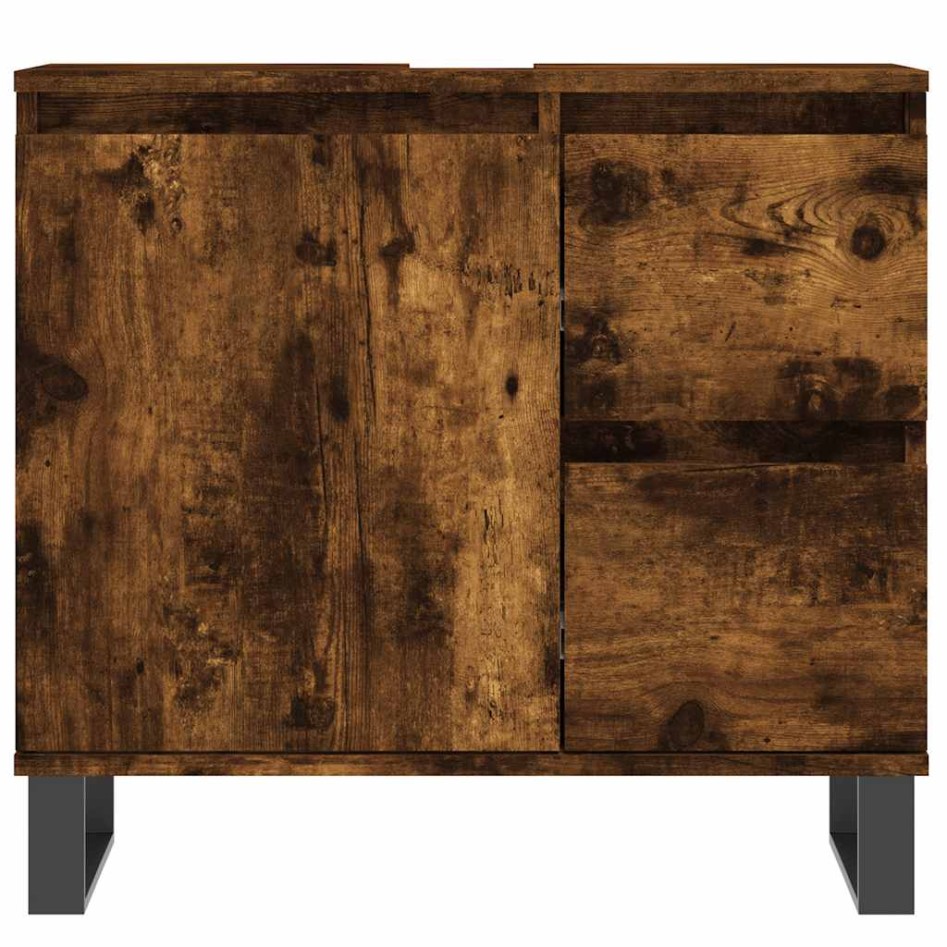 Armario de baño madera contrachapada roble ahumado 65x33x60