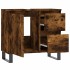 Armario de baño madera contrachapada roble ahumado 65x33x60