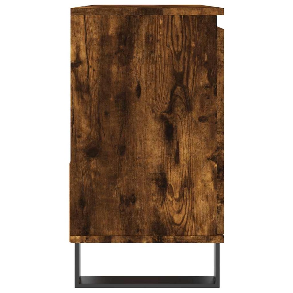 Armario de baño madera contrachapada roble ahumado 65x33x60