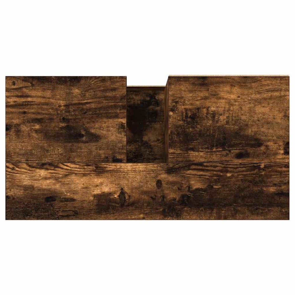 Armario de baño madera contrachapada roble ahumado 65x33x60