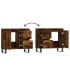 Armario de baño madera contrachapada roble ahumado 65x33x60