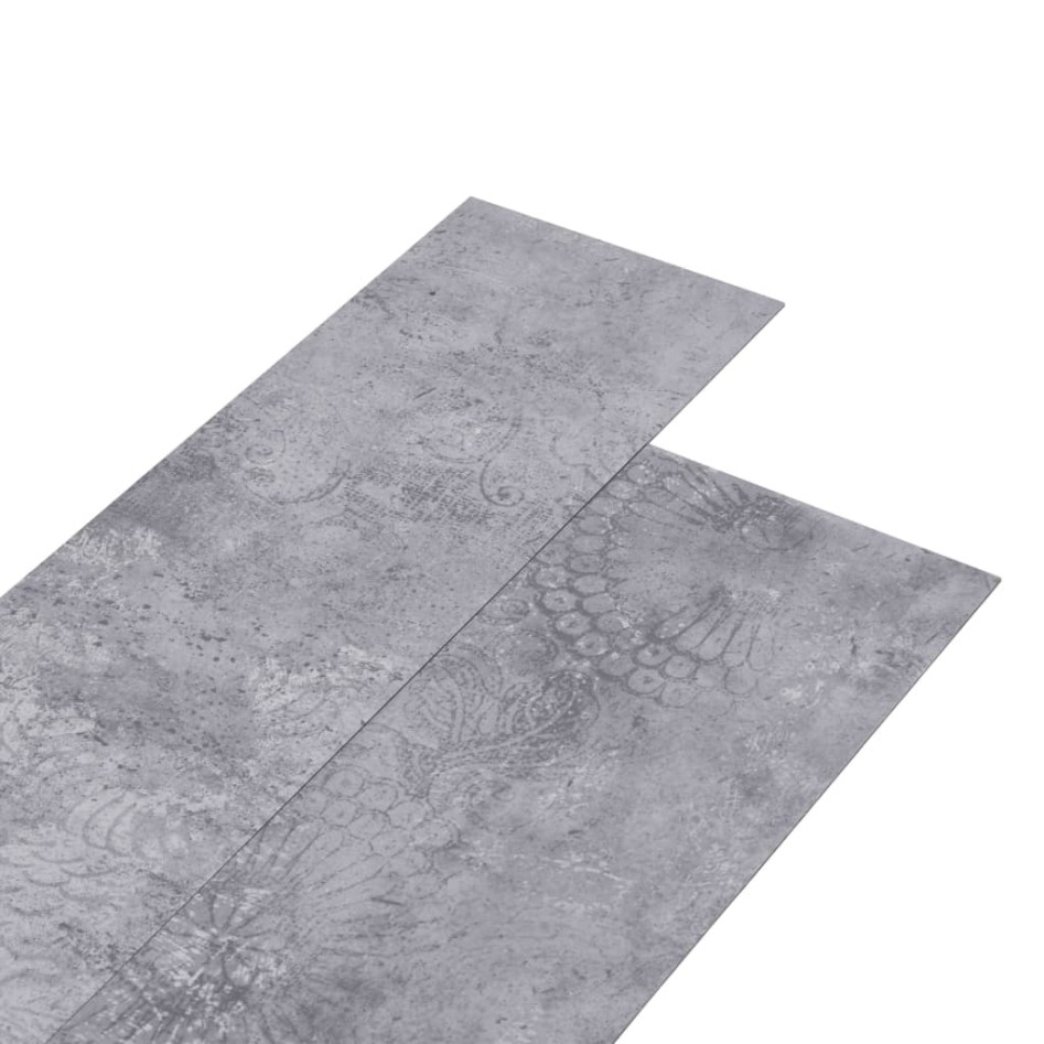 Lamas para suelo autoadhesivas PVC gris cemento 4,46 m² 3