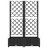 Jardinera con enrejado PP negro 80x40x121,5