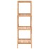 Estantería de baño madera maciza nogal 36x36x112