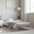 Estructura cama sin colchón con cabecero metal blanco