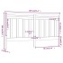 Cabecero de cama madera maciza de pino negro 186x4x100