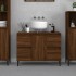 Armario de lavabo madera contrachapada roble marrón 80x33x60