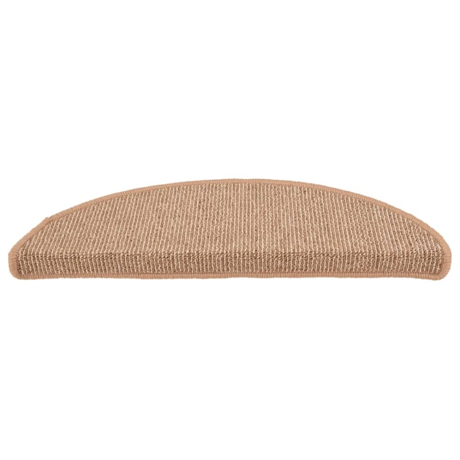 Alfombras de peldaños de escalera 15 uds marrón 56x17x3