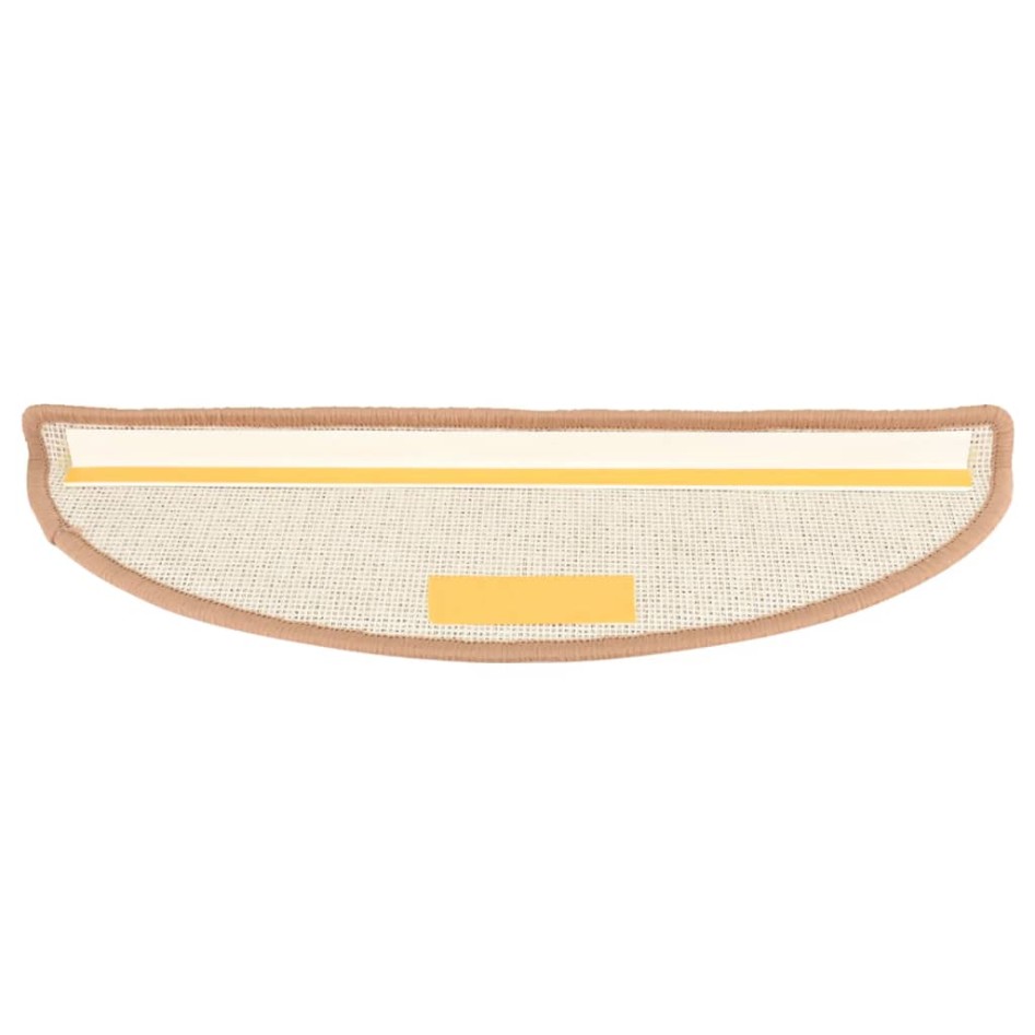 Alfombras de peldaños de escalera 15 uds marrón 56x17x3