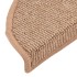 Alfombras de peldaños de escalera 15 uds marrón 56x17x3