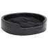 Cama para perros felpa y cuero sintético negra 79x70x19