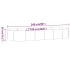 Jardinera arriate acero recubrimiento polvo plata 249x100x36