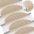Alfombrillas autoadhesivas sisal 15 uds bereber 56x17x3